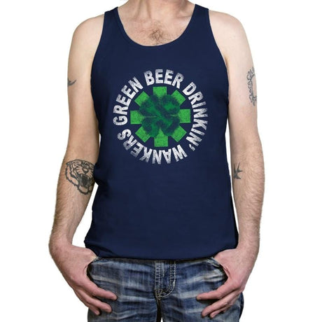 Green Beer Drinkin' Exclusive - St Paddys Day - Tanktop Tanktop RIPT Apparel X-Small / Navy