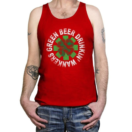 Green Beer Drinkin' Exclusive - St Paddys Day - Tanktop Tanktop RIPT Apparel X-Small / Red