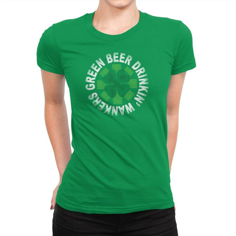 Green Beer Drinkin' Exclusive - St Paddys Day - Womens Premium T-Shirts RIPT Apparel Small / Kelly Green