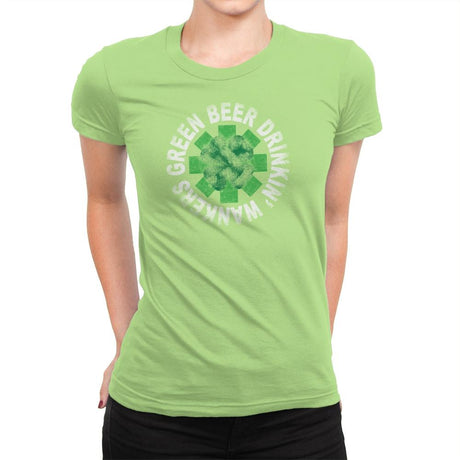 Green Beer Drinkin' Exclusive - St Paddys Day - Womens Premium T-Shirts RIPT Apparel Small / Mint