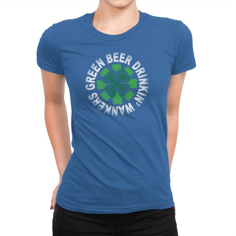Green Beer Drinkin' Exclusive - St Paddys Day - Womens Premium T-Shirts RIPT Apparel Small / Royal