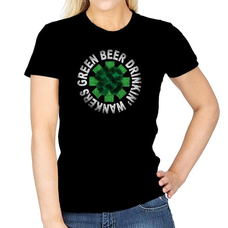 Green Beer Drinkin' Exclusive - St Paddys Day - Womens T-Shirts RIPT Apparel Small / Navy