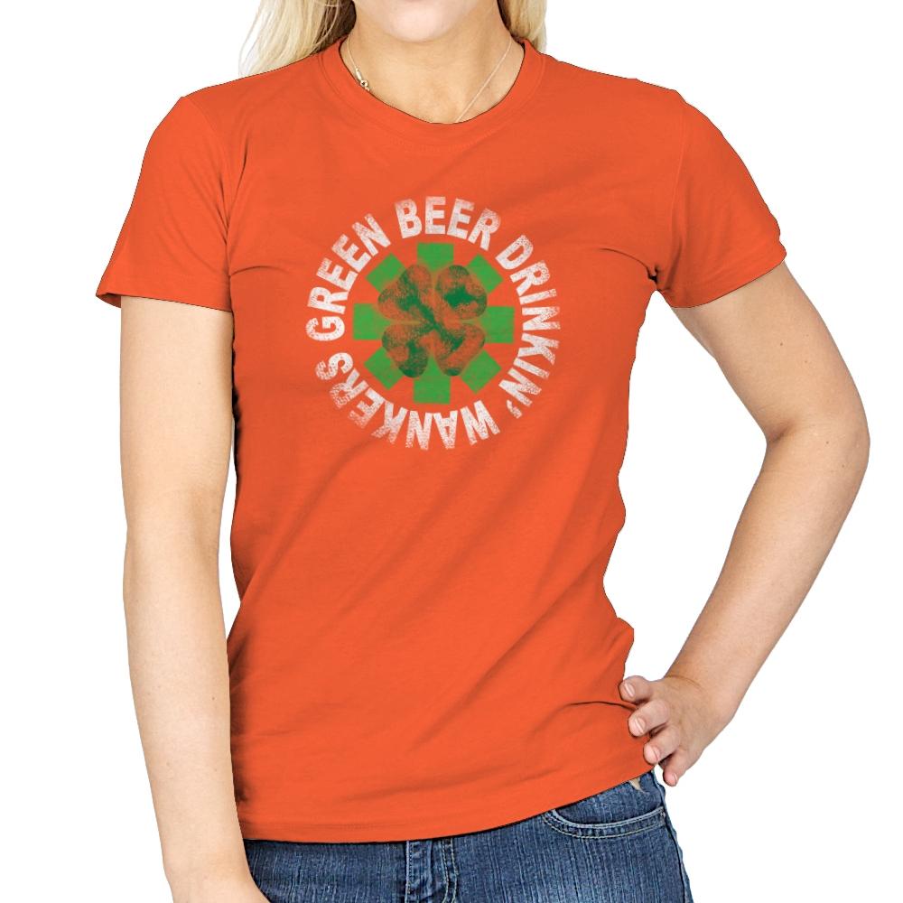 Green Beer Drinkin' Exclusive - St Paddys Day - Womens T-Shirts RIPT Apparel Small / Orange