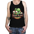 Green Dinosaur Island - Tanktop Tanktop RIPT Apparel X-Small / Black