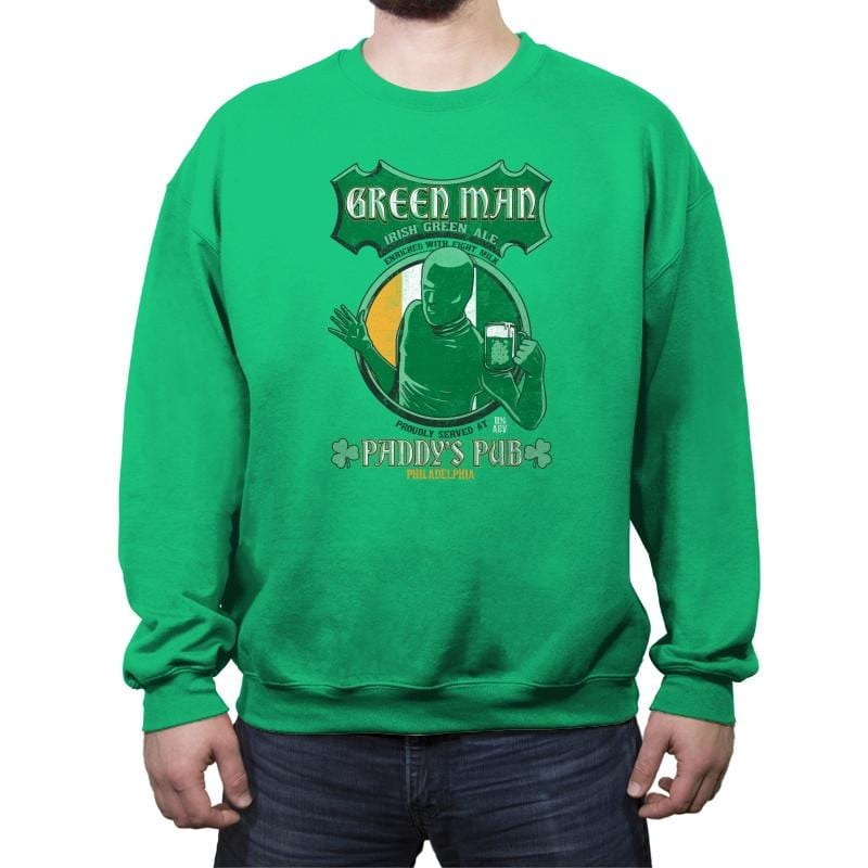 Green Man Irish Green Ale - Crew Neck Sweatshirt Crew Neck Sweatshirt RIPT Apparel