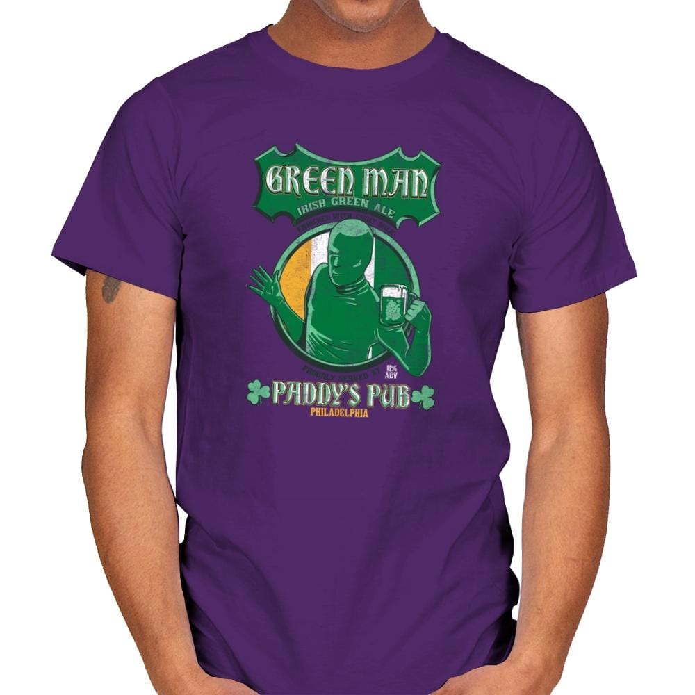 Green Man Irish Green Ale Exclusive - Mens T-Shirts RIPT Apparel Small / Purple