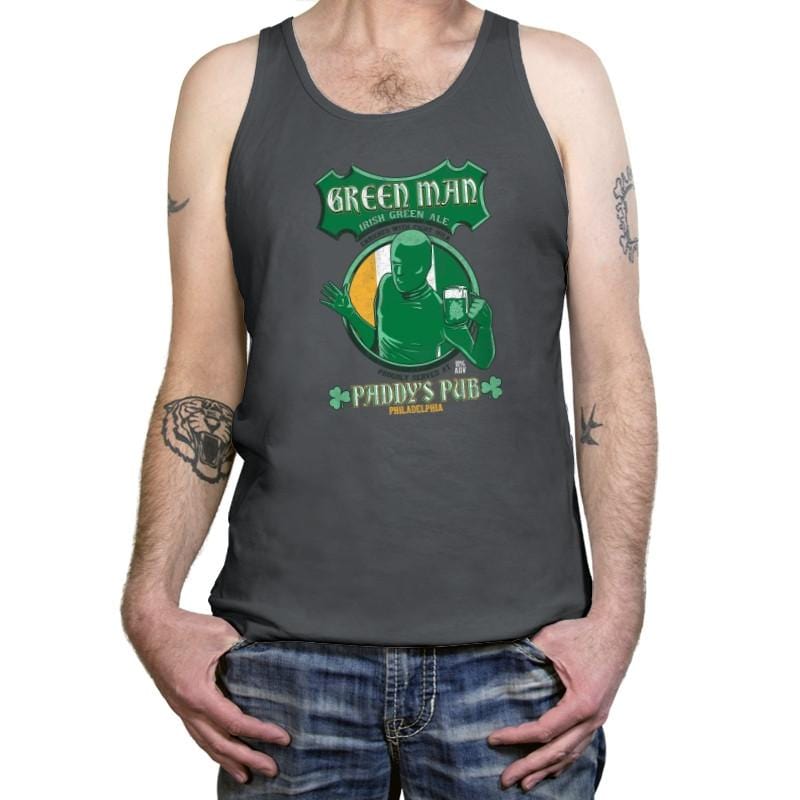 Green Man Irish Green Ale Exclusive - Tanktop Tanktop RIPT Apparel X-Small / Asphalt