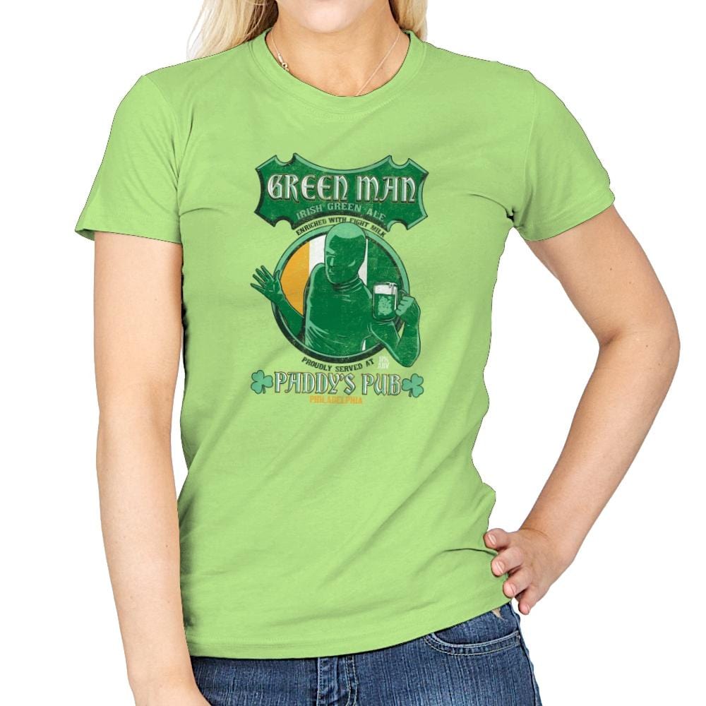 Green Man Irish Green Ale Exclusive - Womens T-Shirts RIPT Apparel Small / Mint Green