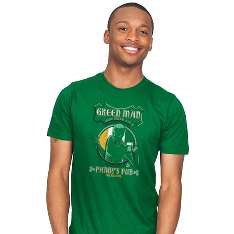 Green Man Irish Green Ale - Mens T-Shirts RIPT Apparel Small / Kelly