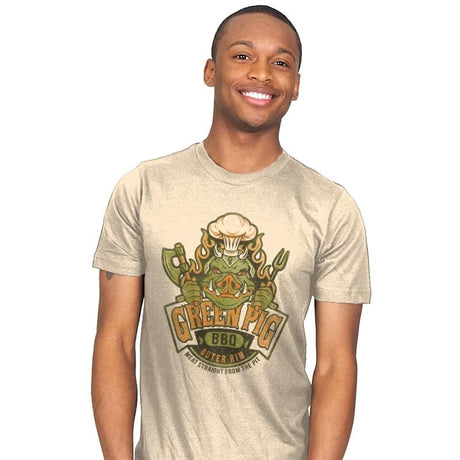 Green Pig BBQ - Mens T-Shirts RIPT Apparel