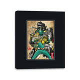 Green Ranger Woodblock - Canvas Wraps Canvas Wraps RIPT Apparel 11x14 / Black