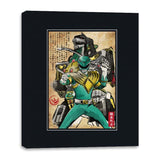 Green Ranger Woodblock - Canvas Wraps Canvas Wraps RIPT Apparel 16x20 / Black