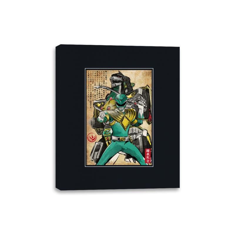 Green Ranger Woodblock - Canvas Wraps Canvas Wraps RIPT Apparel 8x10 / Black
