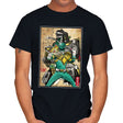 Green Ranger Woodblock - Mens T-Shirts RIPT Apparel Small / Black