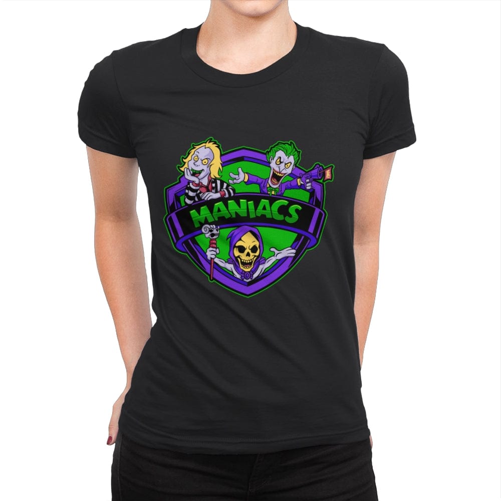 Green Violet Maniacs - Womens Premium T-Shirts RIPT Apparel Small / Black