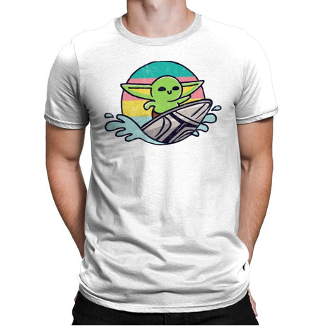 Green Waves - Mens Premium T-Shirts RIPT Apparel Small / White