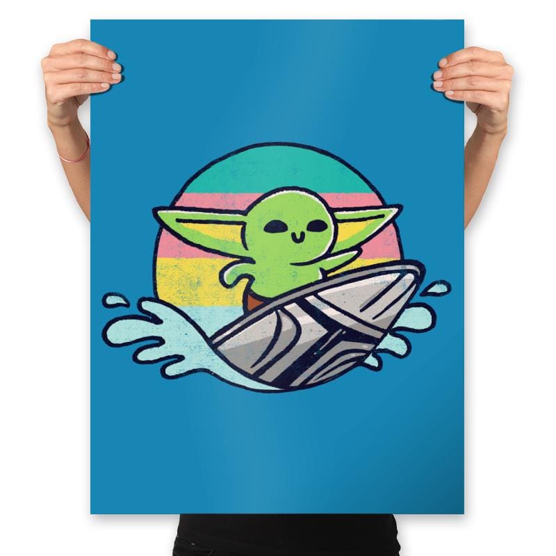 Green Waves - Prints Posters RIPT Apparel 18x24 / Sapphire