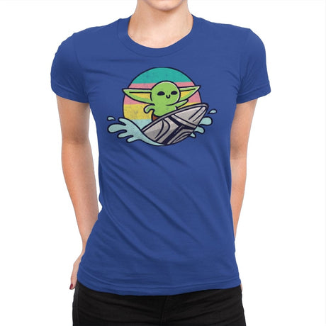 Green Waves - Womens Premium T-Shirts RIPT Apparel Small / Royal