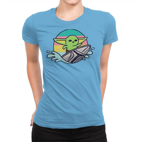Green Waves - Womens Premium T-Shirts RIPT Apparel Small / Turquoise
