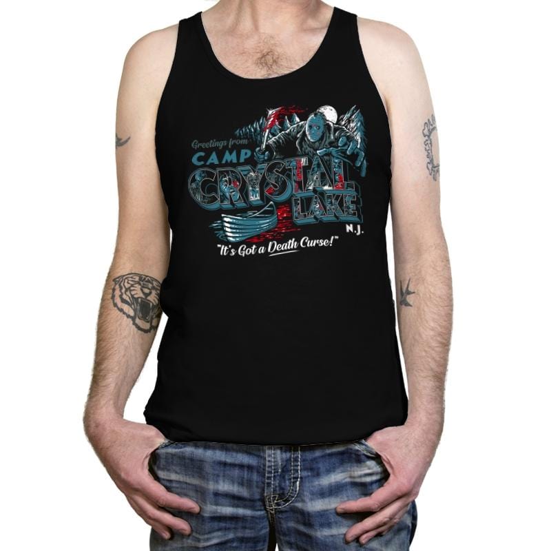 Greetings from Crystal Lake - Tanktop Tanktop RIPT Apparel X-Small / Black