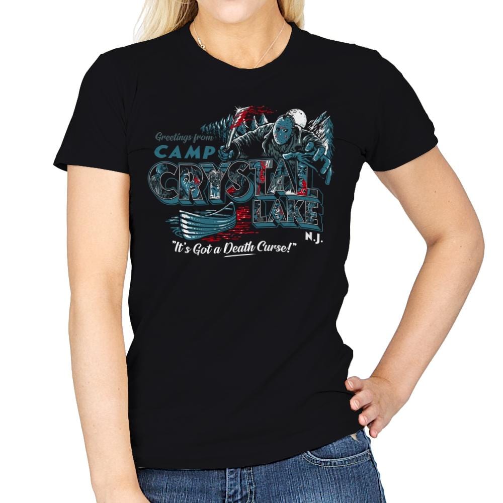 Greetings from Crystal Lake - Womens T-Shirts RIPT Apparel Small / Black