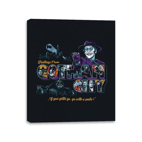 Greetings from GC - Best Seller - Canvas Wraps Canvas Wraps RIPT Apparel 11x14 / Black