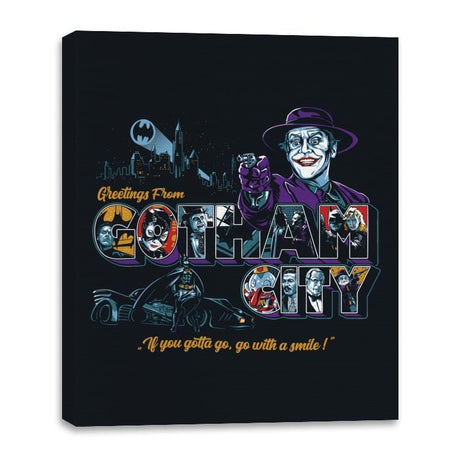Greetings from GC - Best Seller - Canvas Wraps Canvas Wraps RIPT Apparel 16x20 / Black