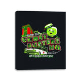 Greetings from Ghost HQ - Canvas Wraps Canvas Wraps RIPT Apparel 11x14 / Black