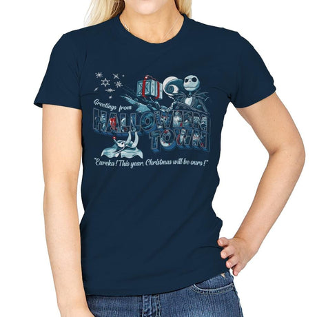 Greetings from H-Town - Best Seller - Womens T-Shirts RIPT Apparel Small / Navy