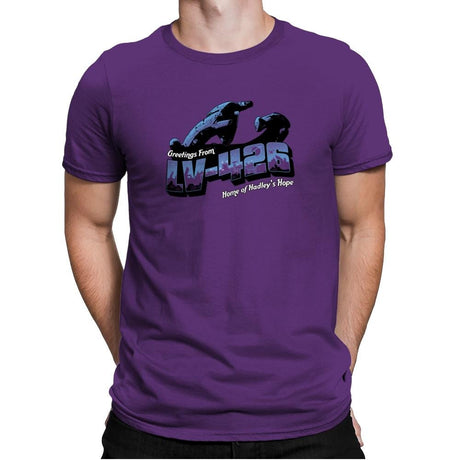 Greetings from LV-426 Exclusive - Mens Premium T-Shirts RIPT Apparel Small / Purple Rush