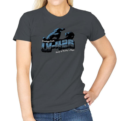 Greetings from LV-426 Exclusive - Womens T-Shirts RIPT Apparel Small / Charcoal