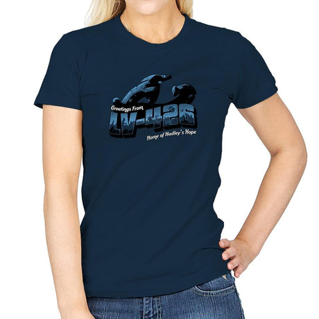 Greetings from LV-426 Exclusive - Womens T-Shirts RIPT Apparel Small / Navy
