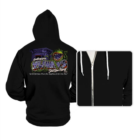 Greetings from Mushnik's - Hoodies Hoodies RIPT Apparel Small / Black