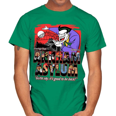 Greetings from the Asylum - Best Seller - Mens T-Shirts RIPT Apparel Small / Kelly