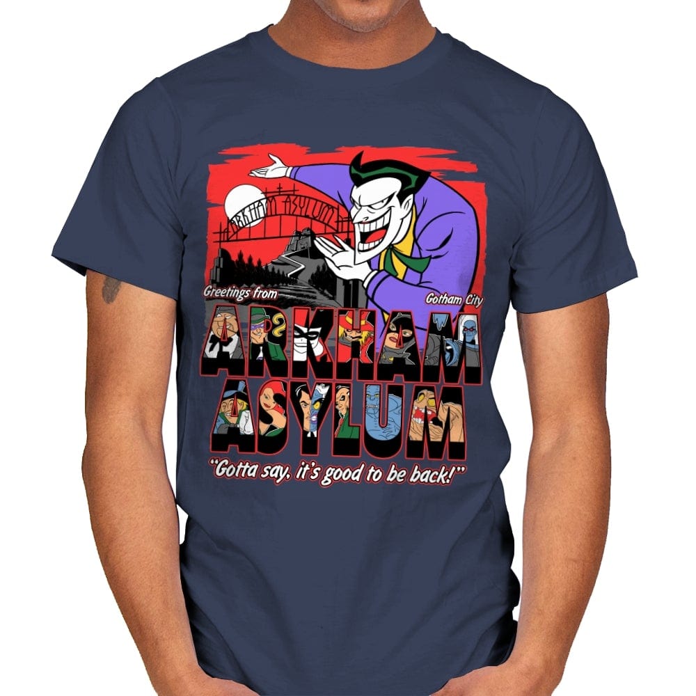 Greetings from the Asylum - Best Seller - Mens T-Shirts RIPT Apparel Small / Navy