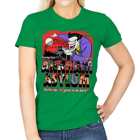 Greetings from the Asylum - Best Seller - Womens T-Shirts RIPT Apparel Small / Irish Green