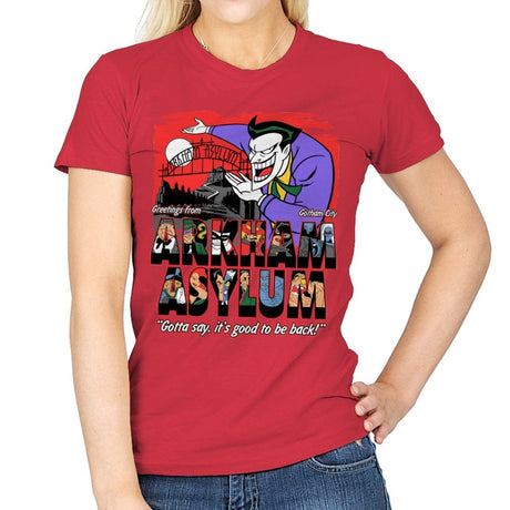 Greetings from the Asylum - Best Seller - Womens T-Shirts RIPT Apparel Small / Red