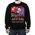 Greetings from the Asylum - Crew Neck Sweatshirt Crew Neck Sweatshirt RIPT Apparel Small / Black