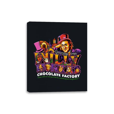 Greetings from the Chocolate Factory - Canvas Wraps Canvas Wraps RIPT Apparel 8x10 / Black