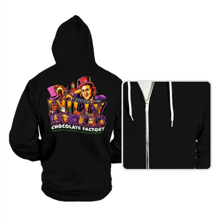 Greetings from the Chocolate Factory - Hoodies Hoodies RIPT Apparel Small / Black