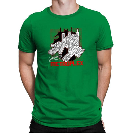 Greetings from the Metro Exclusive - Shirtformers - Mens Premium T-Shirts RIPT Apparel Small / Kelly Green