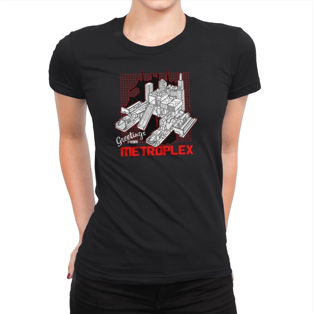 Greetings from the Metro Exclusive - Shirtformers - Womens Premium T-Shirts RIPT Apparel Small / Black