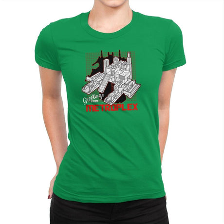 Greetings from the Metro Exclusive - Shirtformers - Womens Premium T-Shirts RIPT Apparel Small / Kelly Green