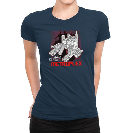Greetings from the Metro Exclusive - Shirtformers - Womens Premium T-Shirts RIPT Apparel Small / Midnight Navy