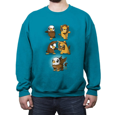 Griffin Fusion - Crew Neck Sweatshirt Crew Neck Sweatshirt RIPT Apparel Small / Antique Sapphire