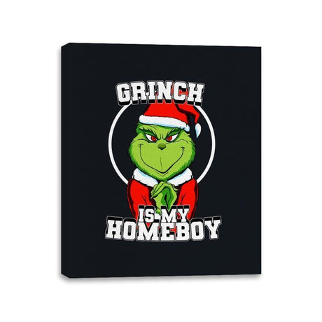Grinch Is My Homeboy - Canvas Wraps Canvas Wraps RIPT Apparel 11x14 / Black