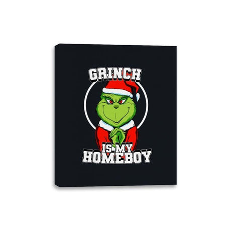 Grinch Is My Homeboy - Canvas Wraps Canvas Wraps RIPT Apparel 8x10 / Black