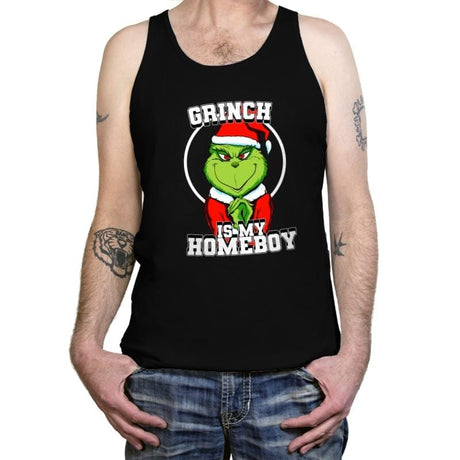 Grinch Is My Homeboy - Tanktop Tanktop RIPT Apparel X-Small / Black