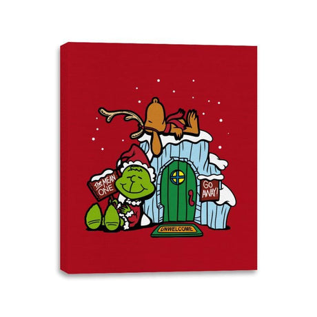 Grinch Nuts - Canvas Wraps Canvas Wraps RIPT Apparel 11x14 / Red