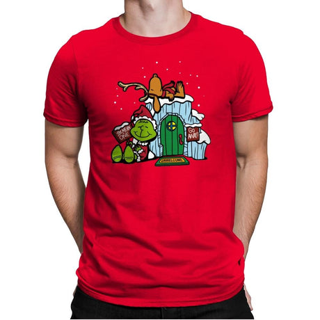 Grinch Nuts - Mens Premium T-Shirts RIPT Apparel Small / Red
